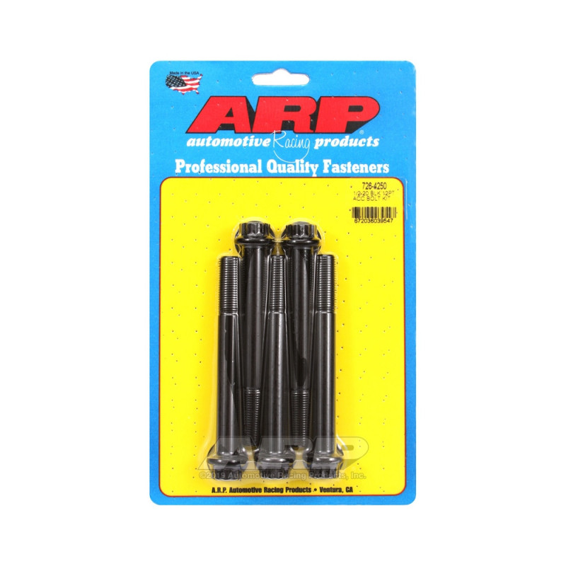 Set de șuruburi și piulițe universale ARP 1/2-20 – Black Oxyde, 12 capete x 5 - ARP-726-4250 - 726-4250 - 3666618199269